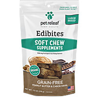 Pet Releaf Soft Chew Hemp Oil Edibites - Large Breed, Peanut Butter & Carob Swirl